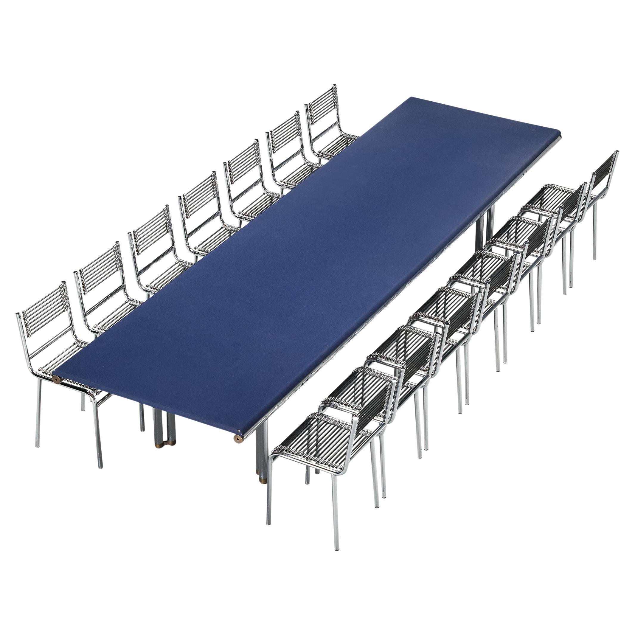 Table Carlo Scarpa & Hiroyuki Toyoda avec chaises de salle à manger René Herbst  en vente