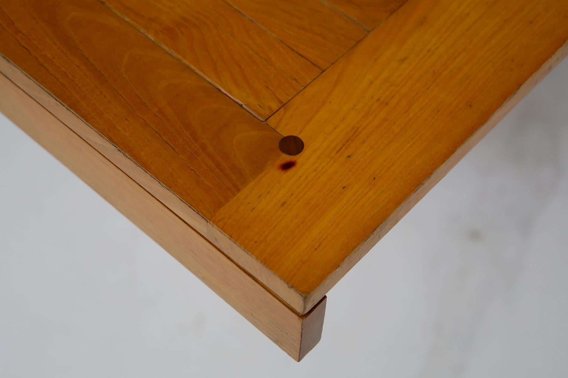 Carlo Scarpa Italian Wooden Table for Gavina Model 