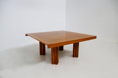 Carlo Scarpa Italian Wooden Table for Gavina Model "Quatour", 1970s