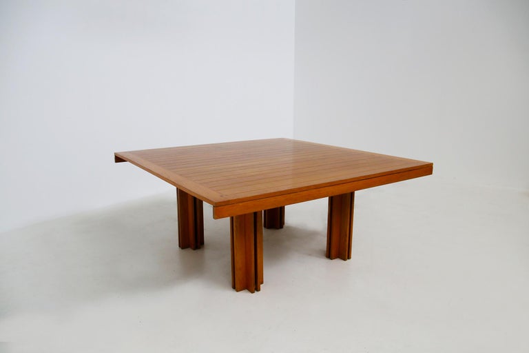 Table designed by Carlo Scarpa for the Gavina Production, San Lazzaro di Savena, an example of the 1970s. The table is the 
