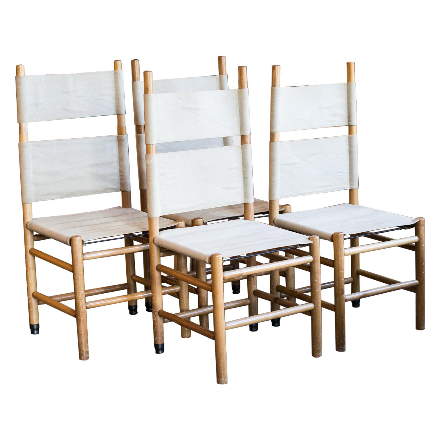 Carlo Scarpa "Kentucky" Dining Chair Set, Italy, 1970s