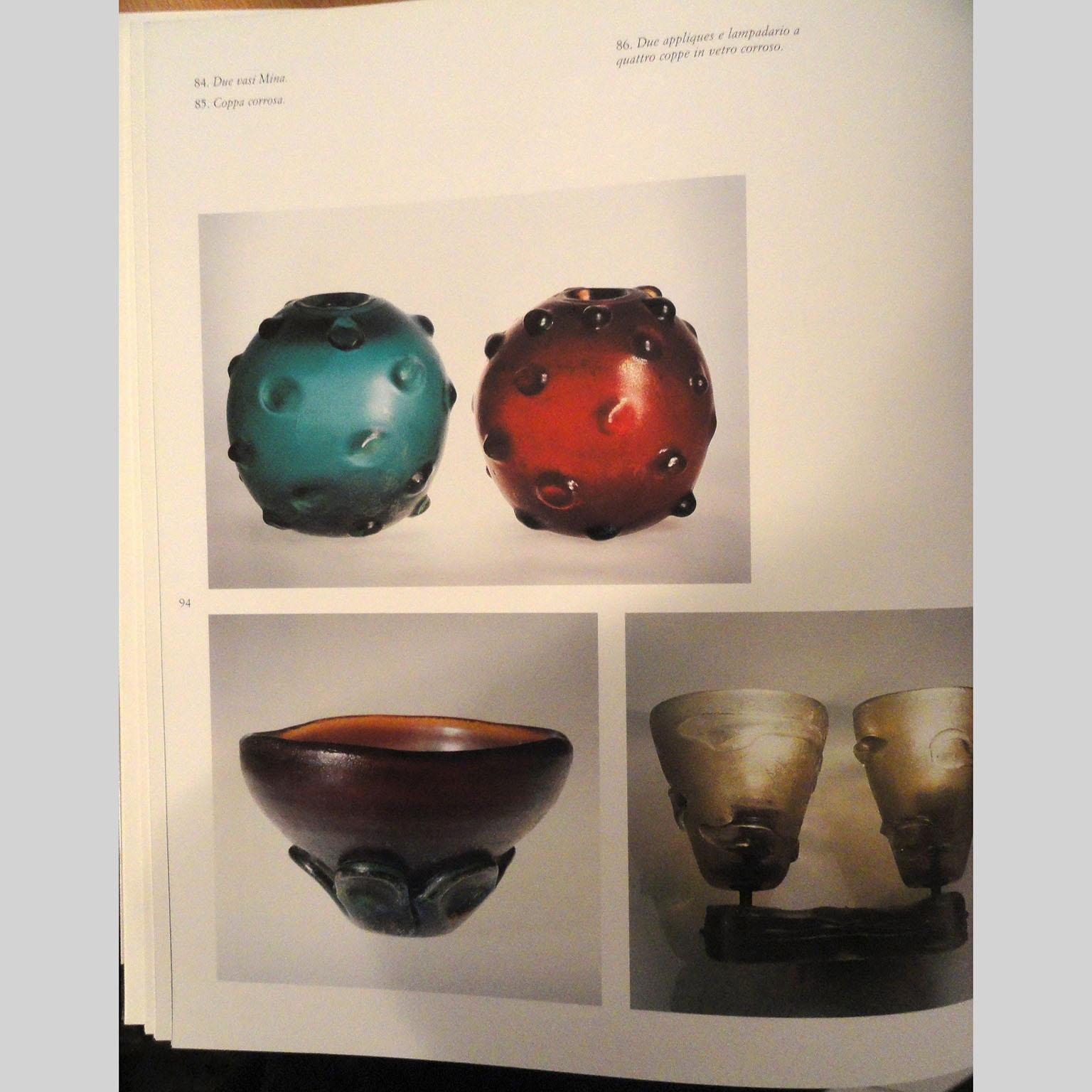 Italian Carlo Scarpa, La Mina Vase, Corroso Glass, Venini, Murano, Italy 1940s For Sale