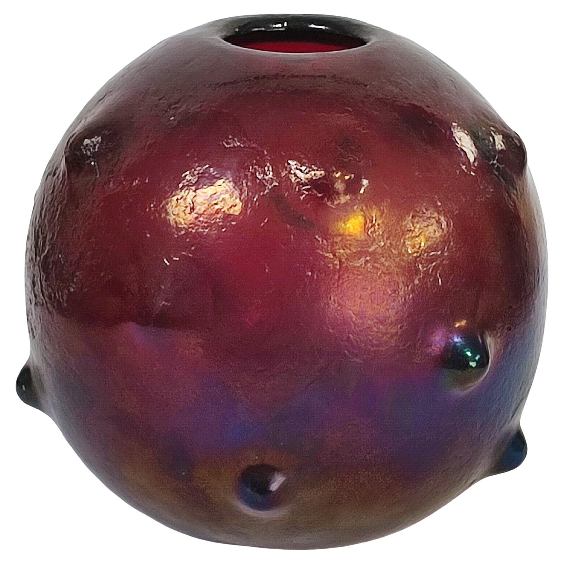 Carlo Scarpa, La Mina Vase, Corroso Glass, Venini, Murano, Italy 1940s