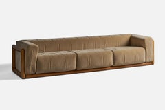 Carlo Scarpa, Divano grande "Cornaro", Frassino, Mohair, Italia, anni '70