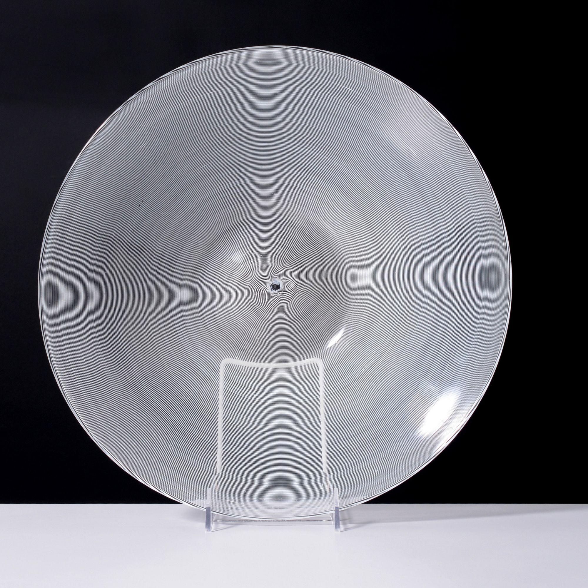 Artist/Designer; Manufacturer: Carlo Scarpa (Italian, 1906-1978); Venini (Italy)
Marking(s); notes: three line acid stamp; circa 1945
Materials: glass
Dimensions (H, W, D): 3.5