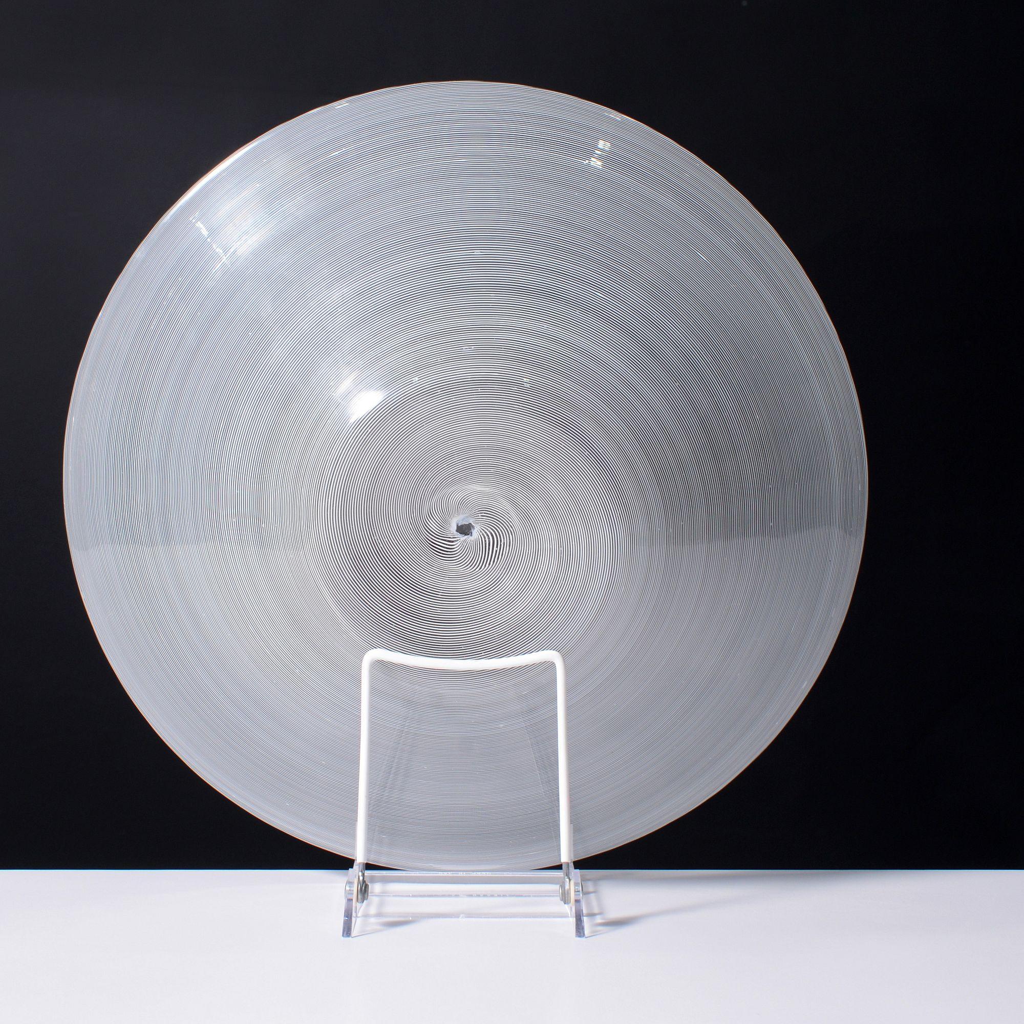 Mid-Century Modern Carlo Scarpa MEZZA FILIGRANA Platter / Charger, 13.75