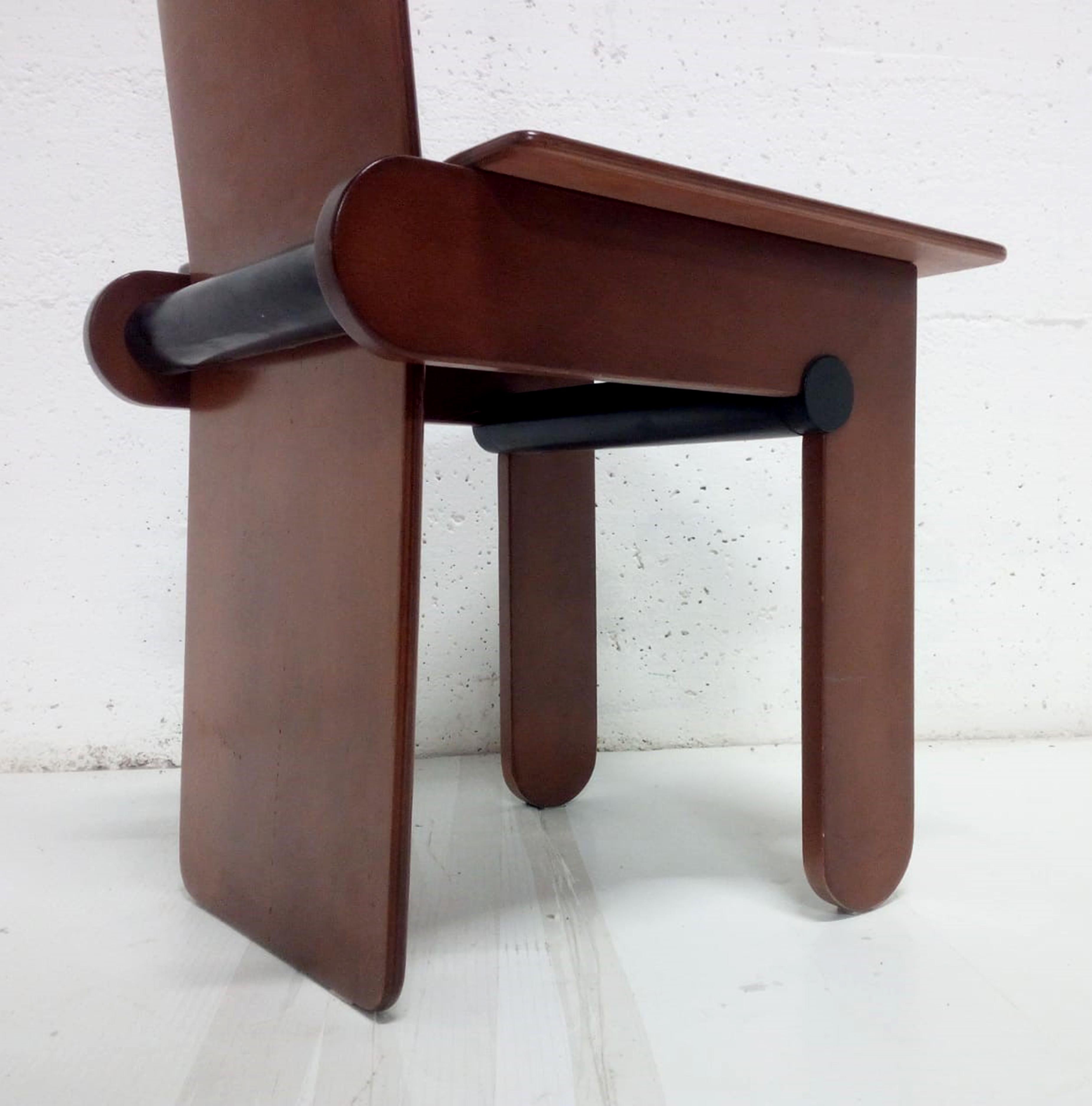 Carlo Scarpa Mid-Century Modern Italian Dining Chairs for Gavina, 1974 6