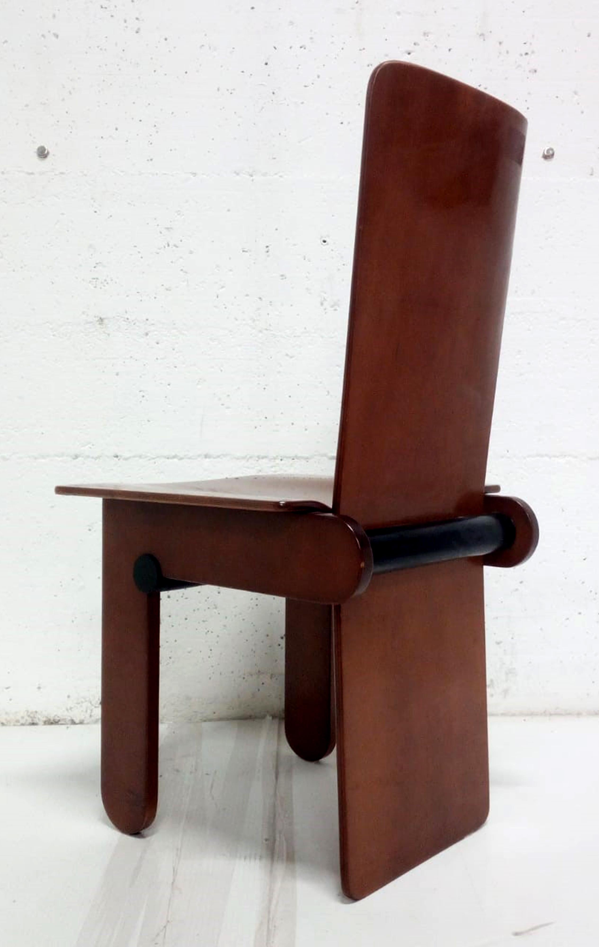 Carlo Scarpa Mid-Century Modern Italian Dining Chairs for Gavina, 1974 1