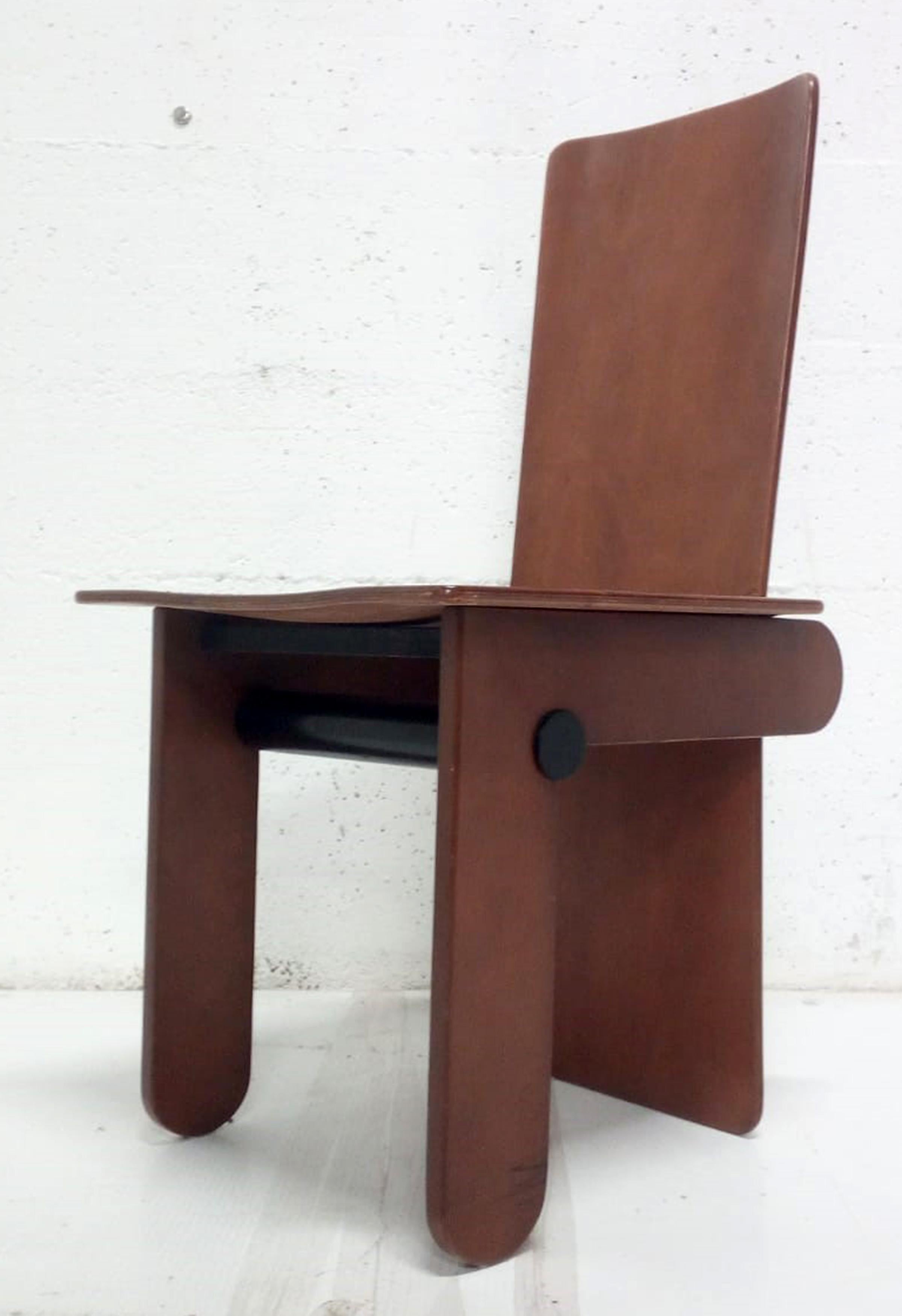 Carlo Scarpa Mid-Century Modern Italian Dining Chairs for Gavina, 1974 3