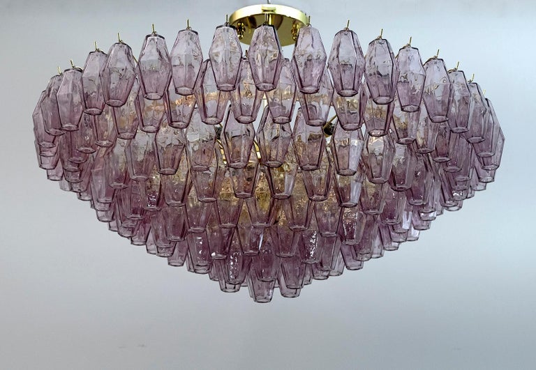 Carlo Scarpa Mid-Century Modern Murano Glass Poliedri Chandelier by Venini  For Sale at 1stDibs