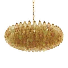 Carlo Scarpa Midcentury Poliedri Murano Glass Italian Pendant Lamp