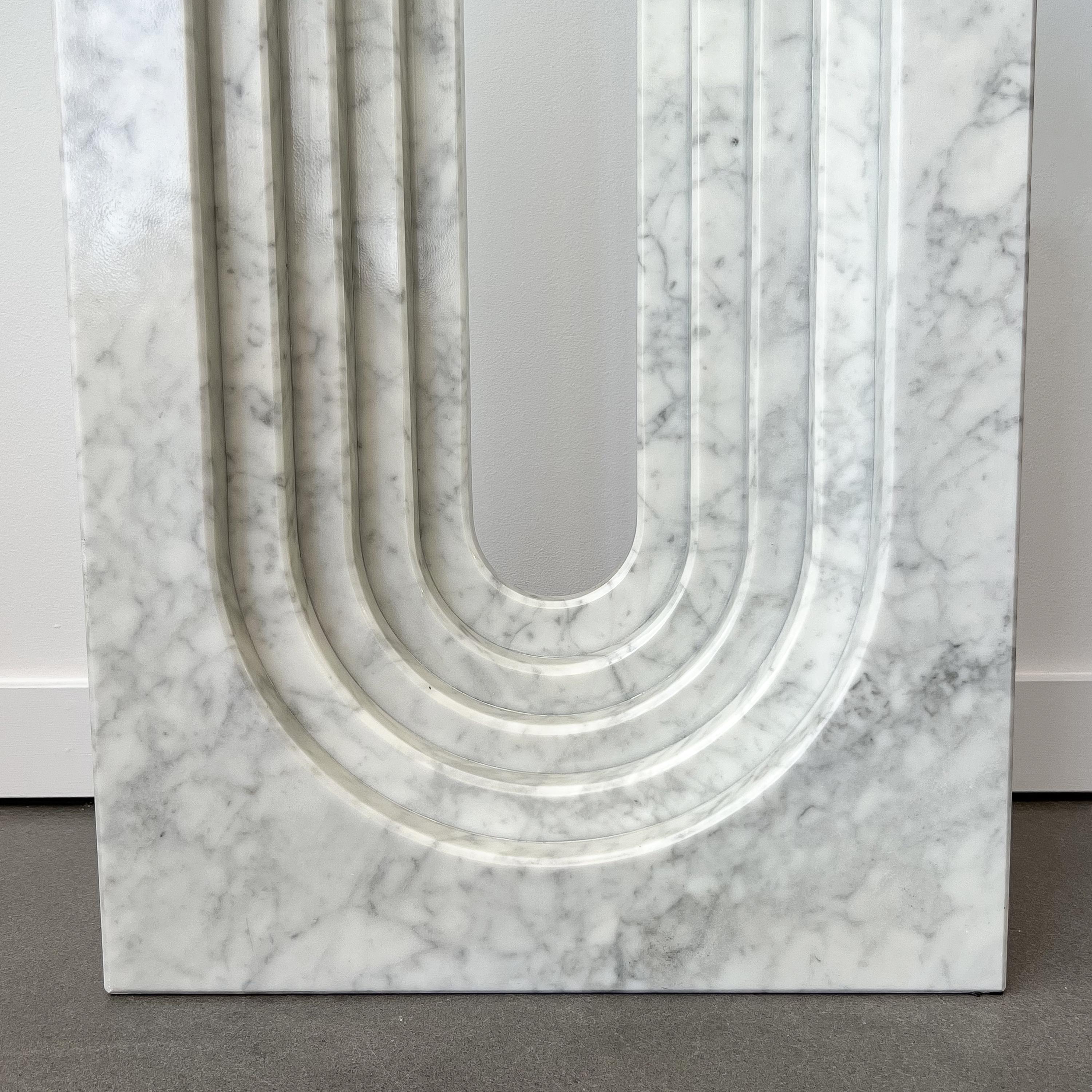 Carlo Scarpa Modern Marble and Glass Console Table for Cattelan Italia 7