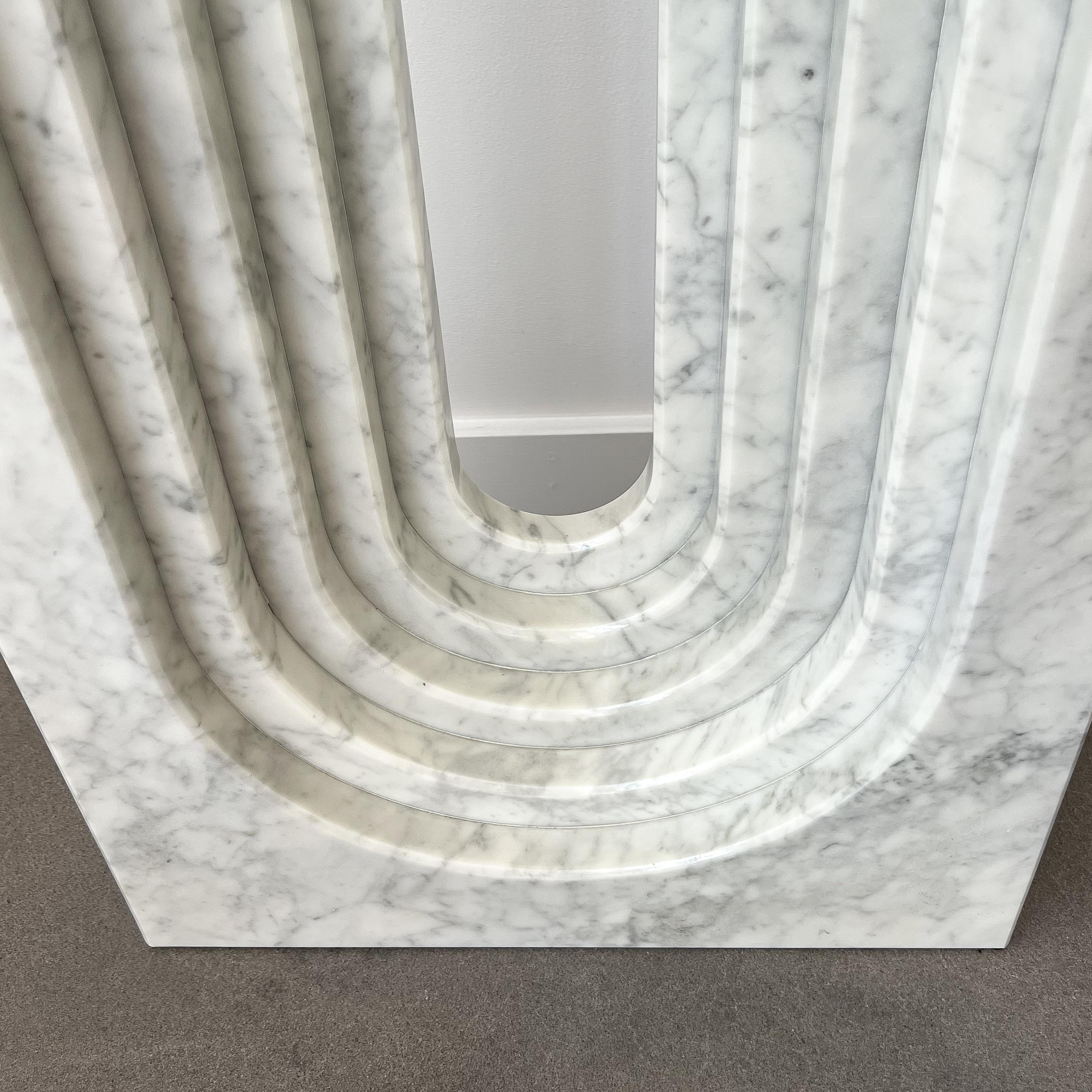 Carlo Scarpa Modern Marble and Glass Console Table for Cattelan Italia 9