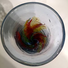 Carlo Scarpa Murano Artistic Blown Glass Multi-Color Vase, circa 1950