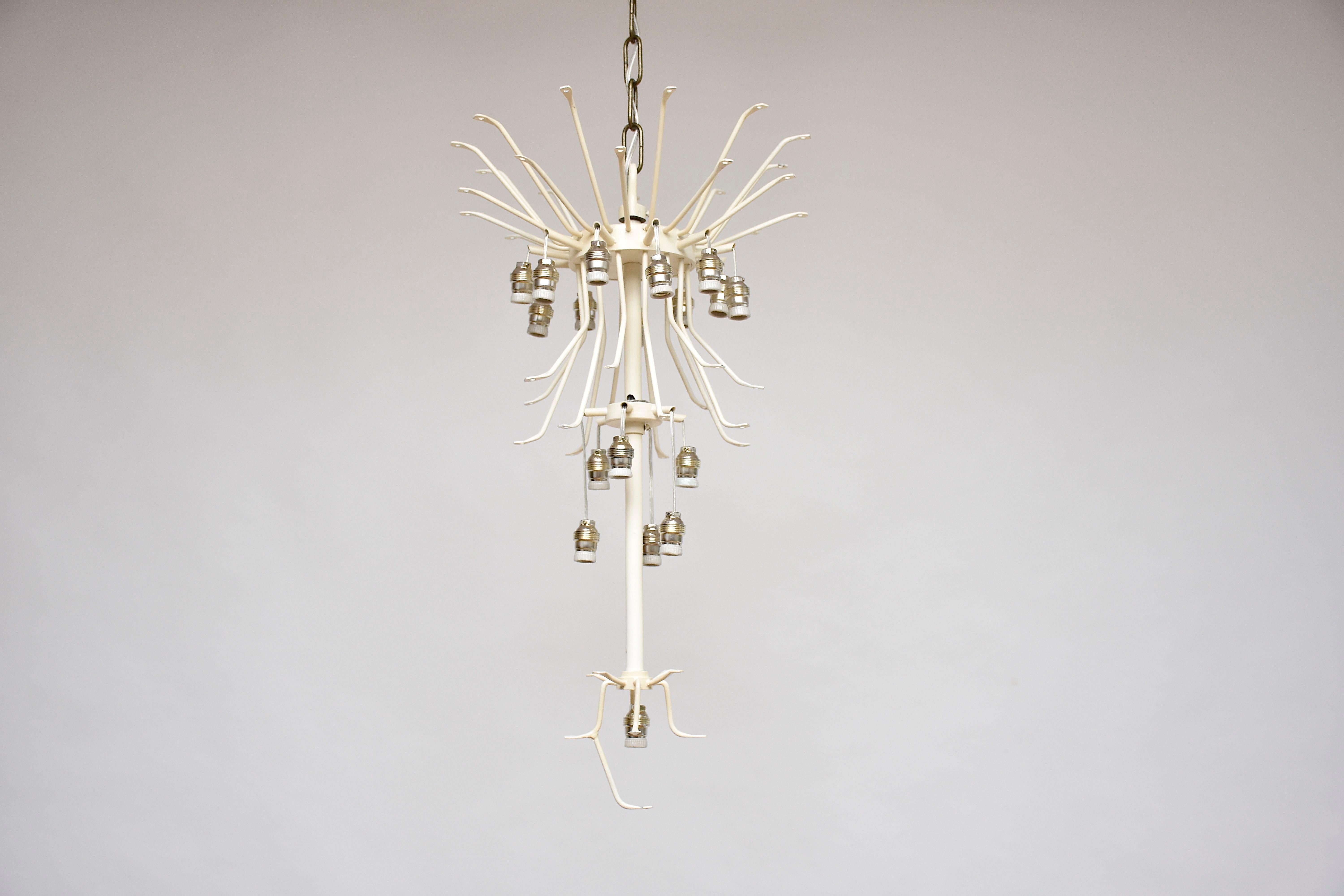 Carlo Scarpa Murano chandelier Poliedri by Venini For Sale 3
