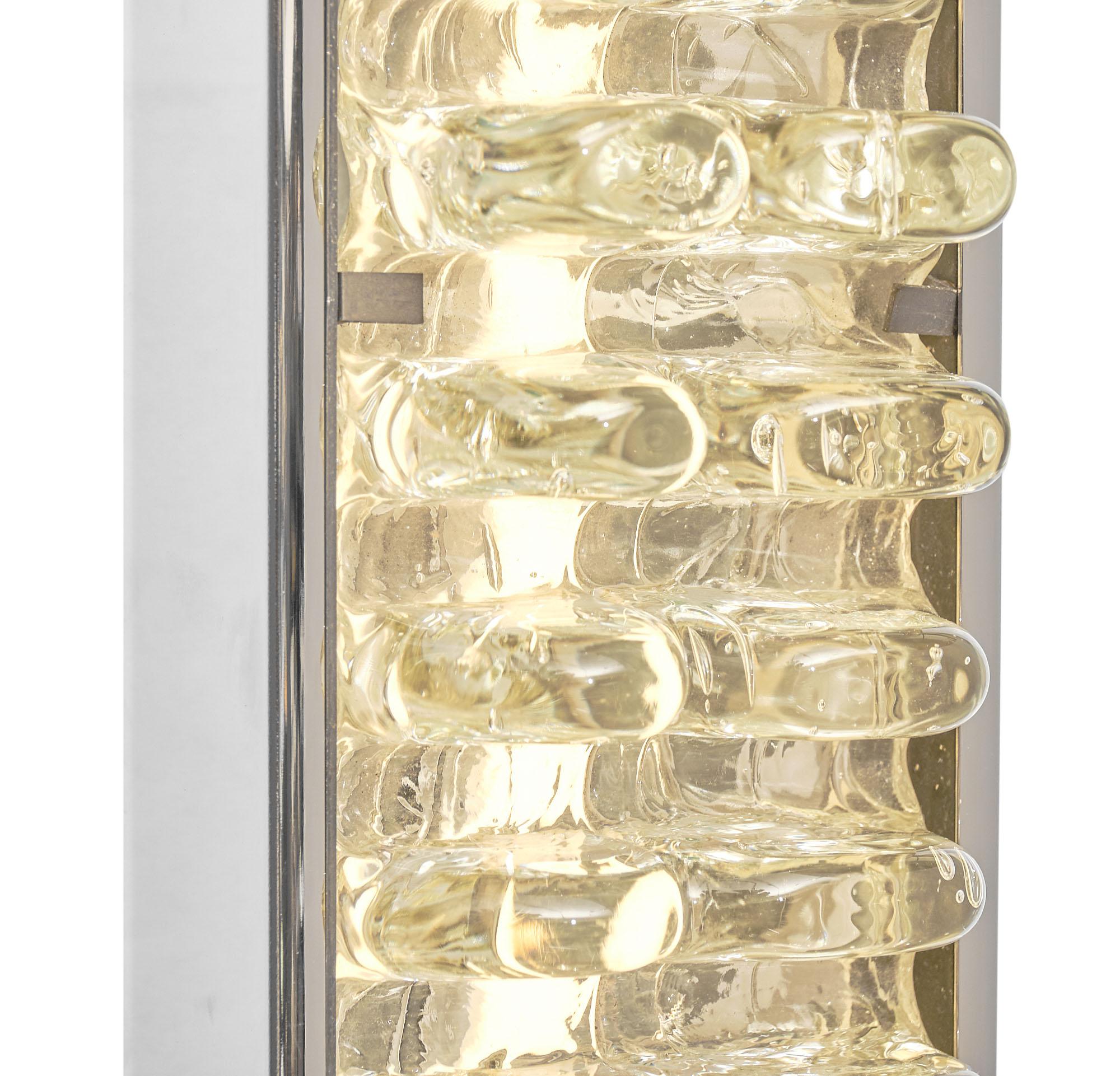 Mid-Century Modern Glass Sconces attributed to Carlo Scarpa for Venini, circa 1950's