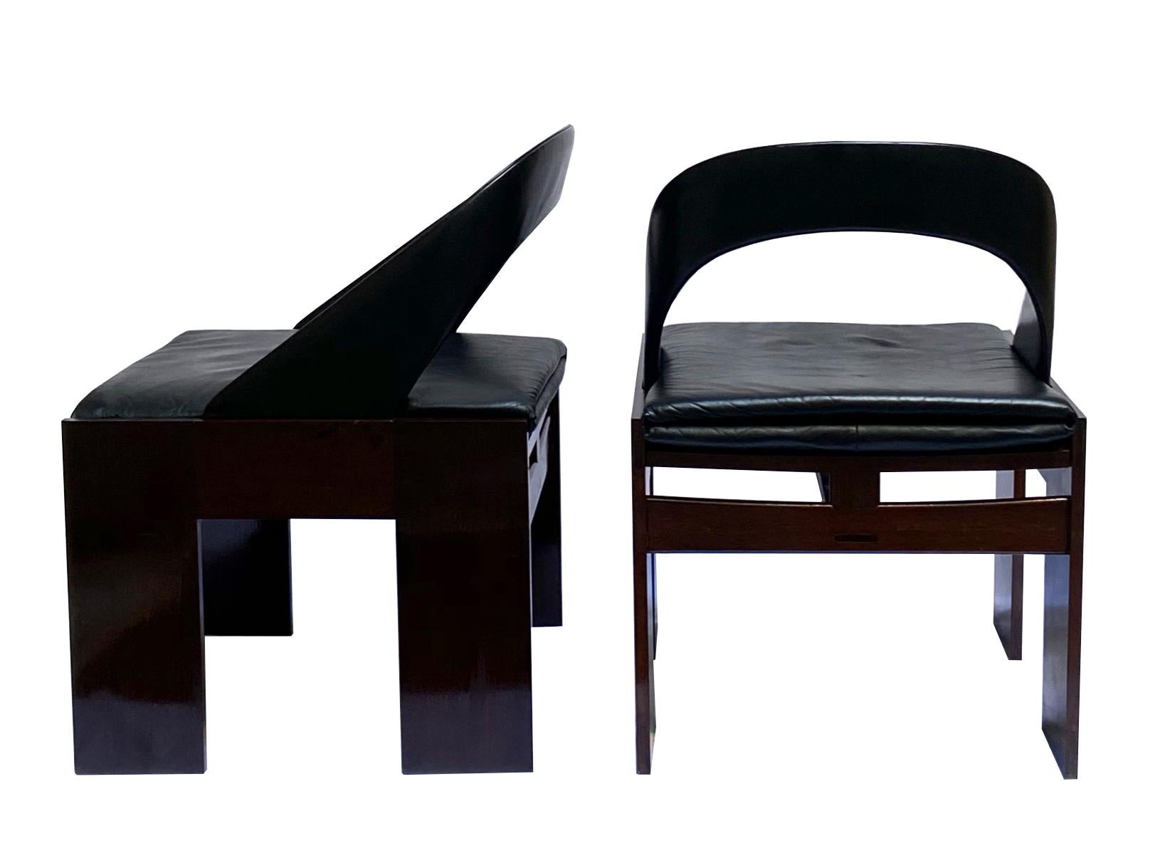 Mid-Century Modern Carlo Scarpa Pair of Mod.618 Chairs