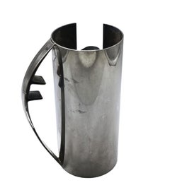 Carafe en métal argenté Carlo Scarpa for Cleto Munari, signée, Italie 1970