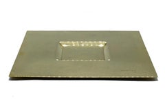 Centre de table carré en laiton Carlo Scarpa pour Cleto Munari, Italie, 1970