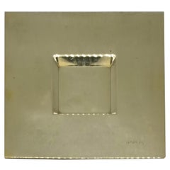 Carlo Scarpa per Cleto Munari Centrotavola Quadrato in Ottone, Italia 1970s