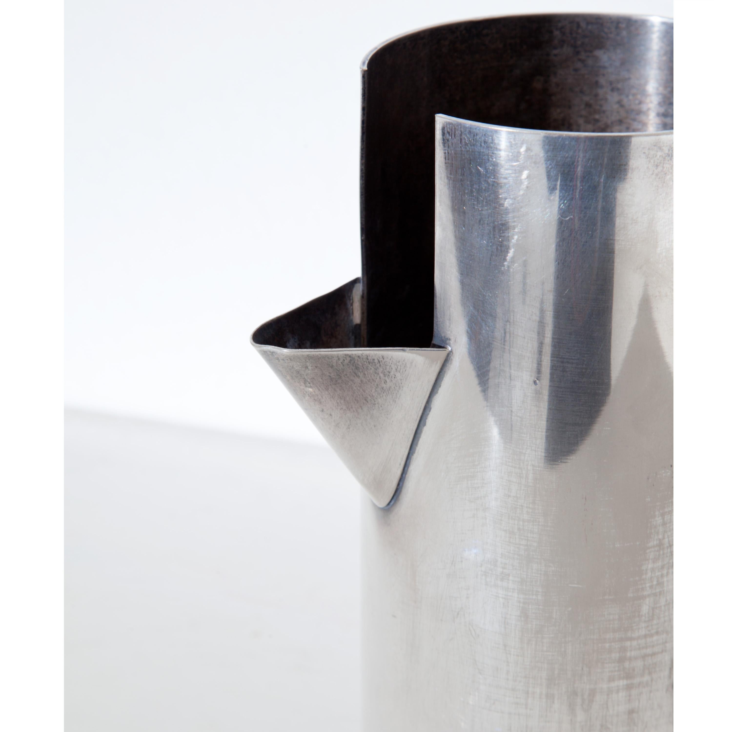 Carlo Scarpa Pitcher for Cleto Murani, Italy 1970s, Silver Plated In Good Condition In Greding, DE