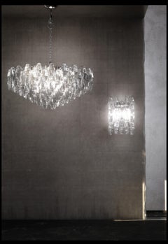Carlo Scarpa Poliedri Applique Chandelier for Venini