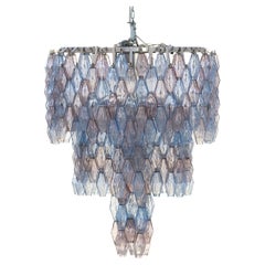 Carlo Scarpa Poliedri Lampadario 1969 Vetro di Murano 110cm Metà secolo Italia