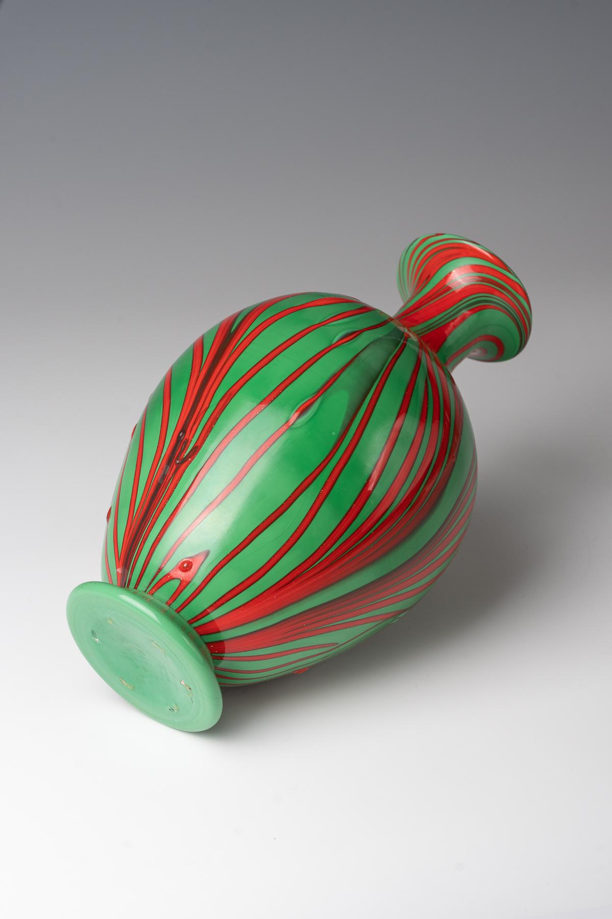 Carlo Scarpa. Raro vaso fenicio decorato, modello 2948. MVM Cappelin in vendita 3