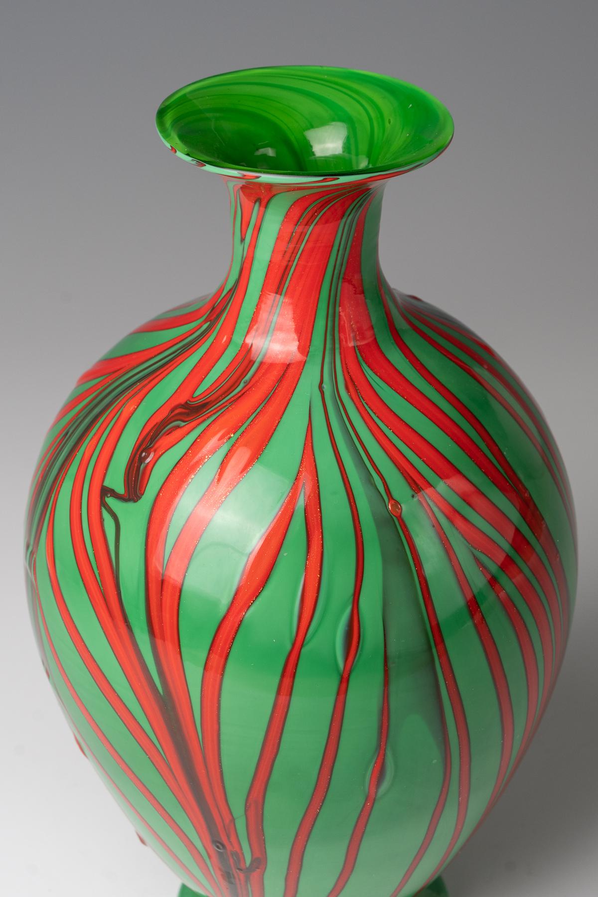 Carlo Scarpa. Raro vaso fenicio decorato, modello 2948. MVM Cappelin in vendita 1