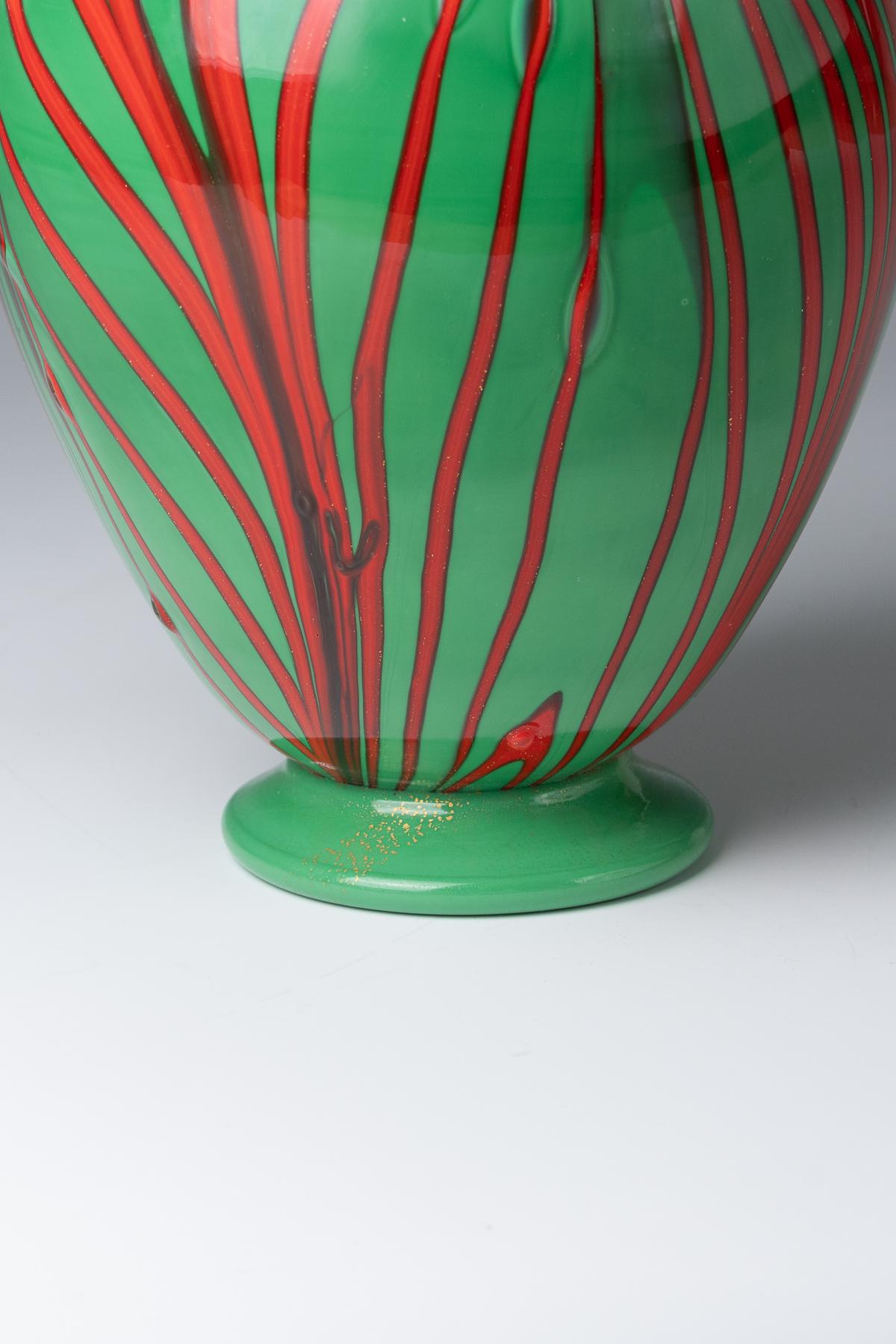 Carlo Scarpa. Raro vaso fenicio decorato, modello 2948. MVM Cappelin in vendita 2
