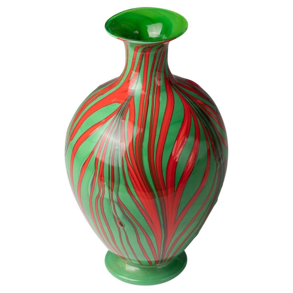 Carlo Scarpa. Raro vaso fenicio decorato, modello 2948. MVM Cappelin
