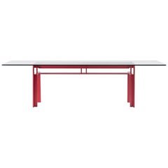 Carlo Scarpa Red Anodized Architectural 'Doge' Dining Table for Cassina Simon