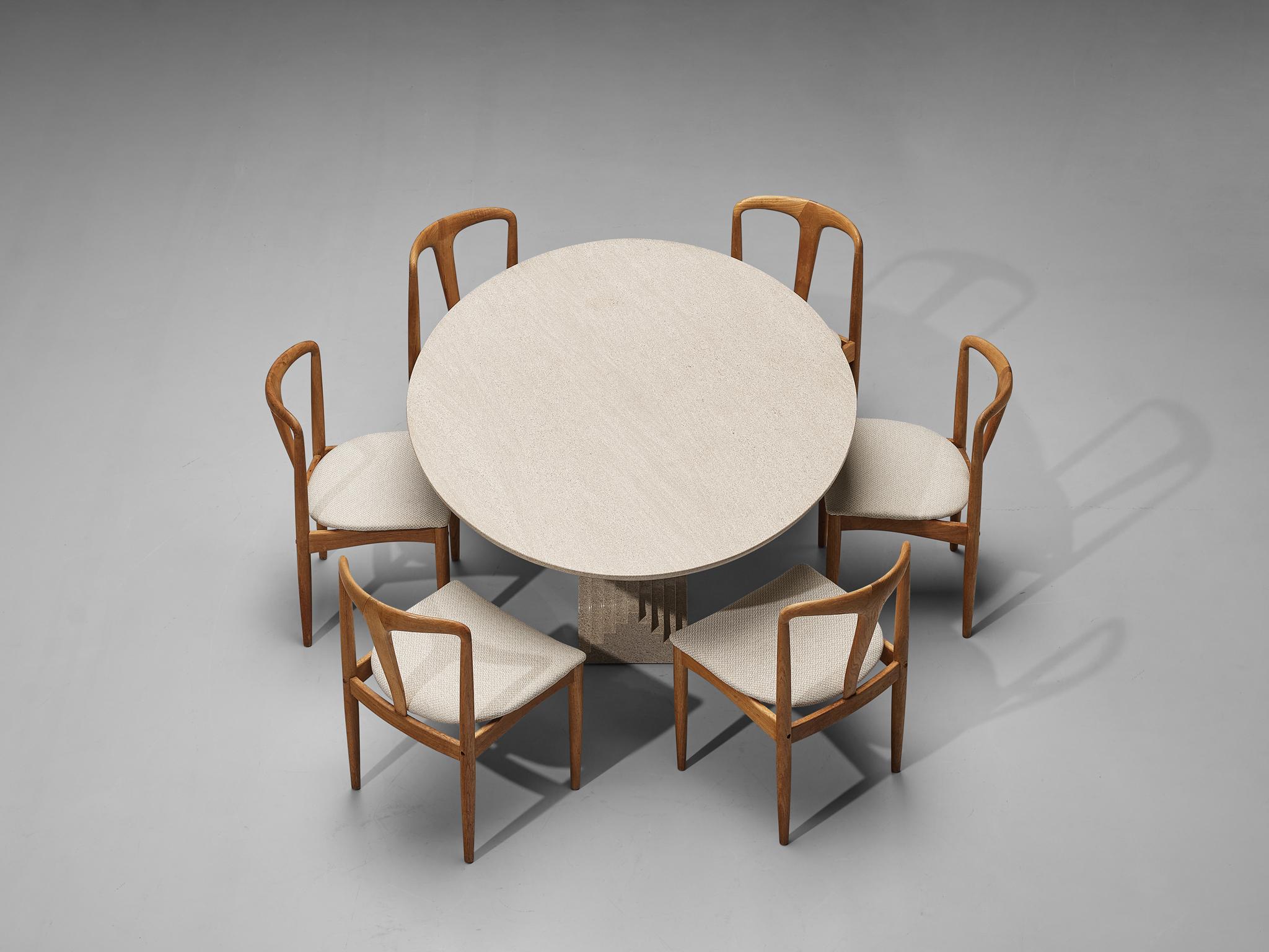 Carlo Scarpa ‘Samo’ Dining Table in Granit and J. Andersen ‘Juliane’ Chairs 4