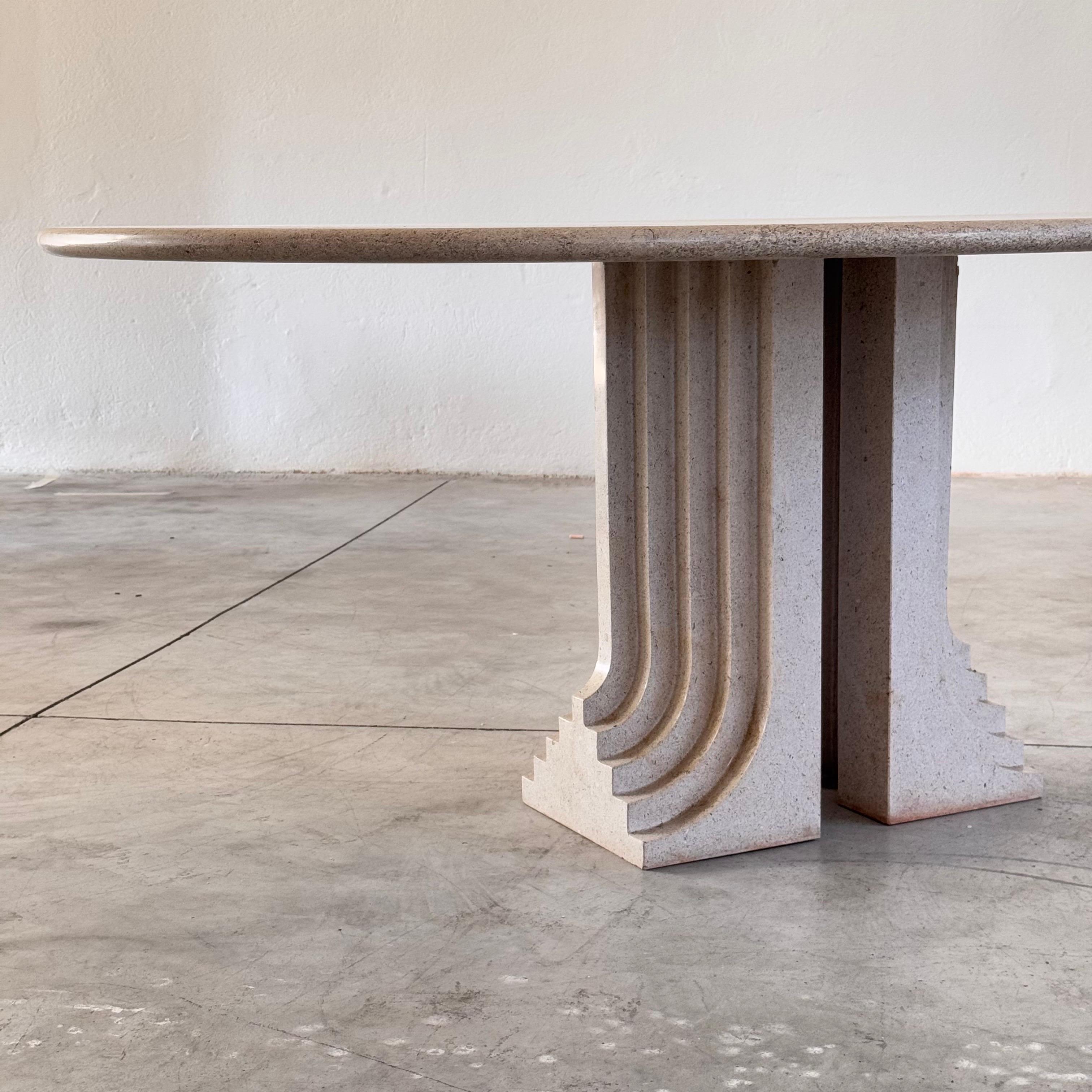 Carlo Scarpa 'Samo' Dining Table, Ultrarazionale Series for Simon, Italy, 1970s In Good Condition For Sale In Bagnolo Mella, Brescia