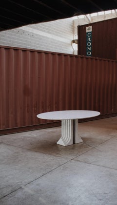 Carlo Scarpa "Samo" Oval Table for Simon Gavina, White Carrara Marble, 1971