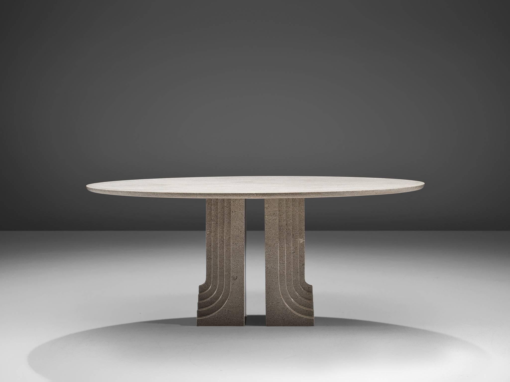 Mid-Century Modern Carlo Scarpa 'Samo' Table for Simon in Granite
