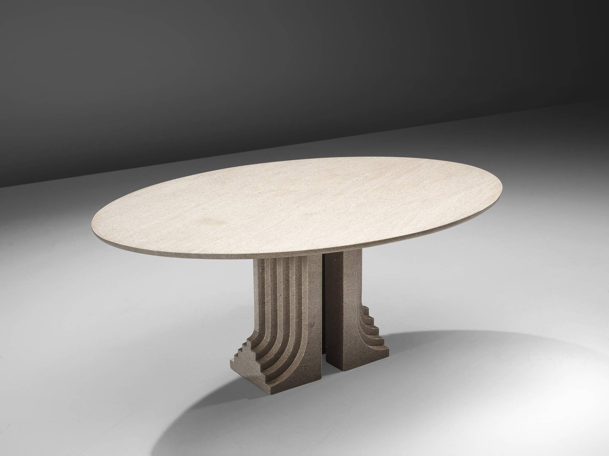 Carlo Scarpa 'Samo' Table for Simon in Granite In Good Condition In Waalwijk, NL