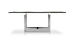 Carlo Scarpa Sarpi Dining Table for Cassina, Glass & Metal, Italy, New
