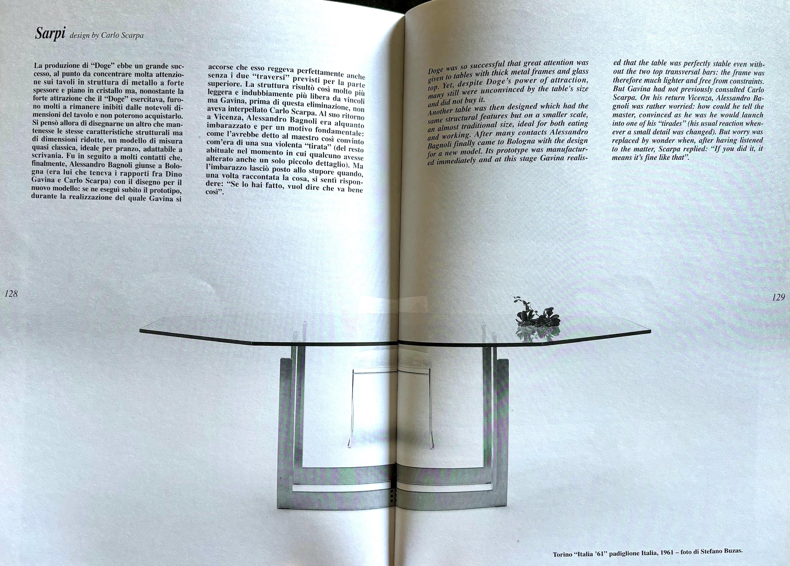 Italian Carlo Scarpa Sarpi Table for Simon Gavina, Italy (First Edition) For Sale