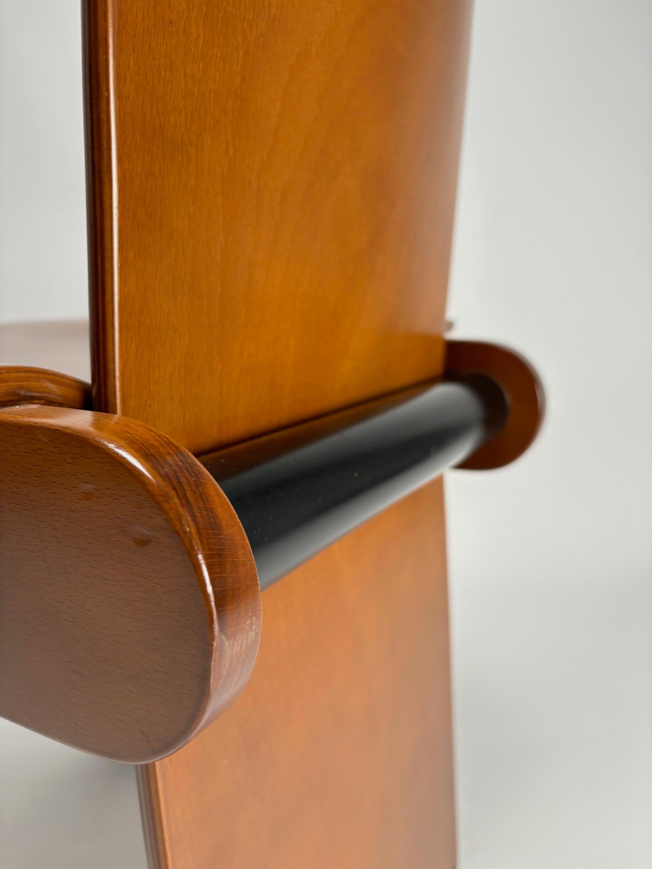 Carlo Scarpa, Set of 6 Wooden Chairs for Gavina, Italy 1970s For Sale 3