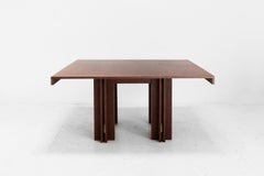 Carlo Scarpa, Small Dining Table Model “Quatour”, Walnut, Italy 1974