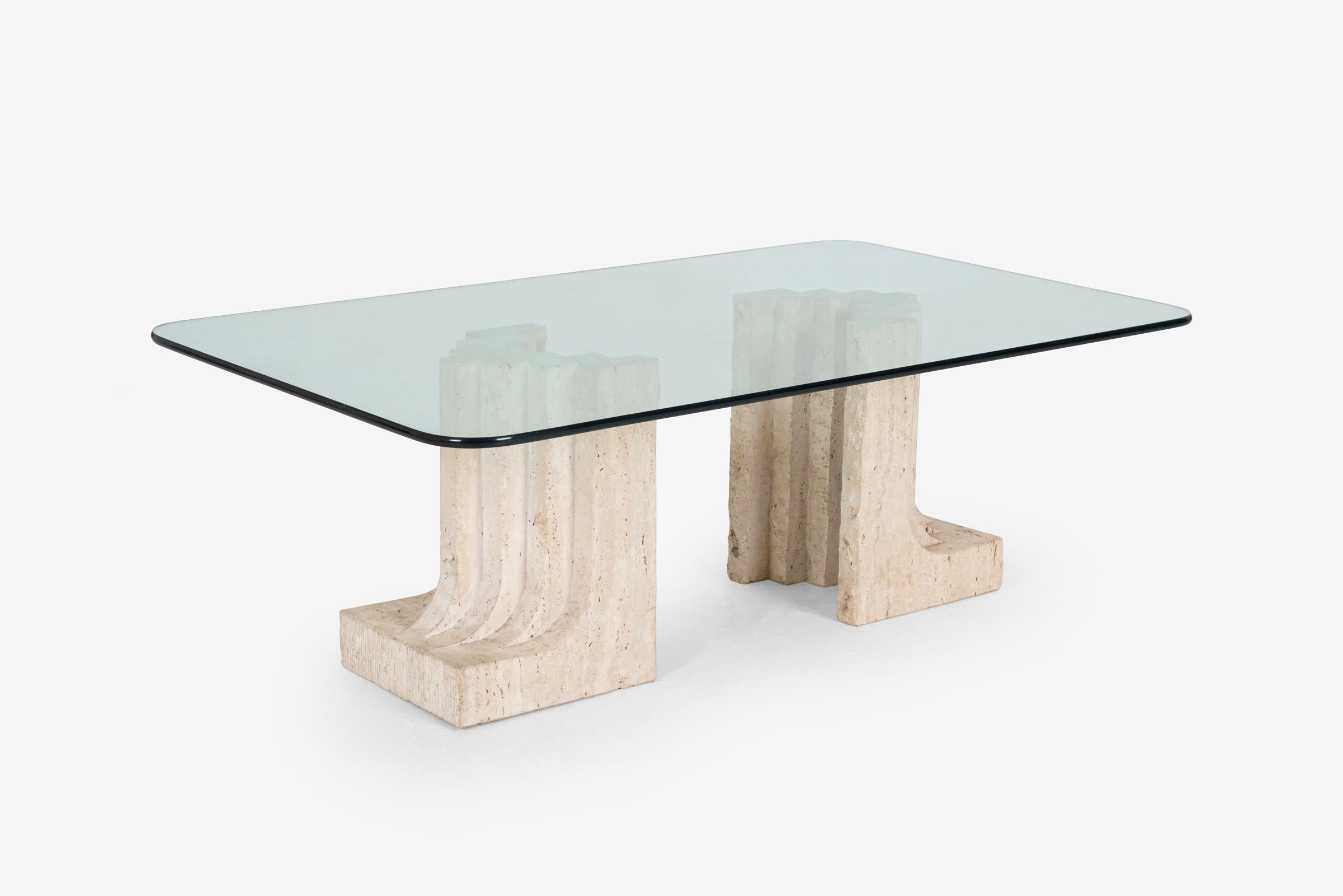 Brutalist Carlo Scarpa Style Coffee Table For Sale