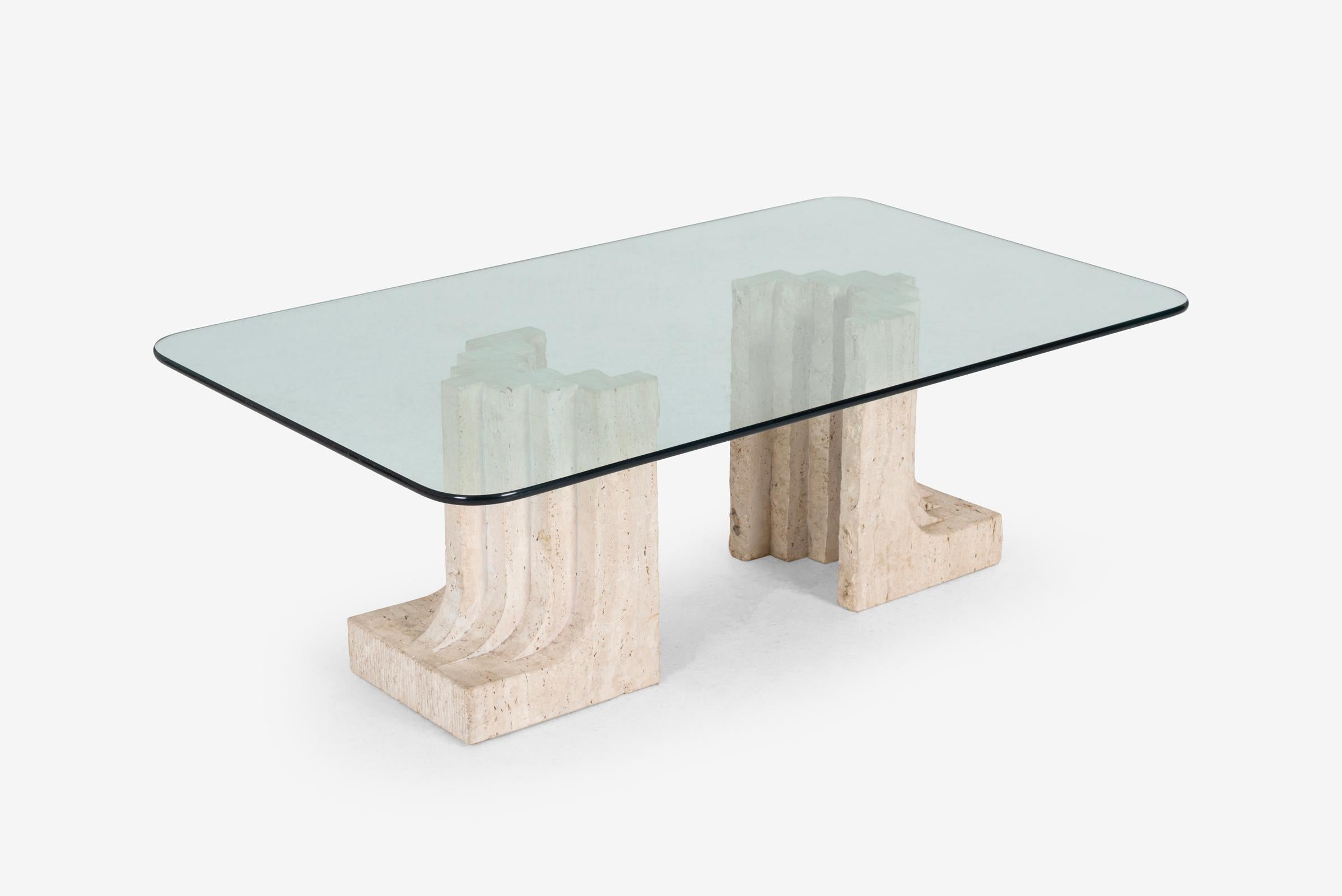 American Carlo Scarpa Style Coffee Table For Sale