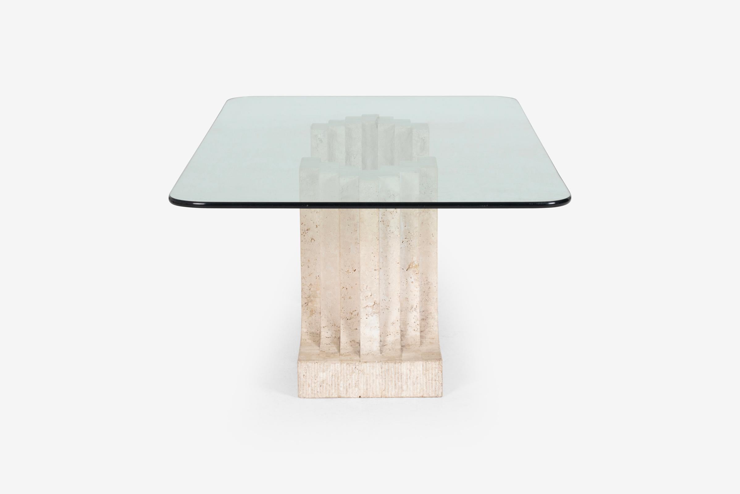 Carlo Scarpa Style Coffee Table In Good Condition For Sale In Chicago, IL