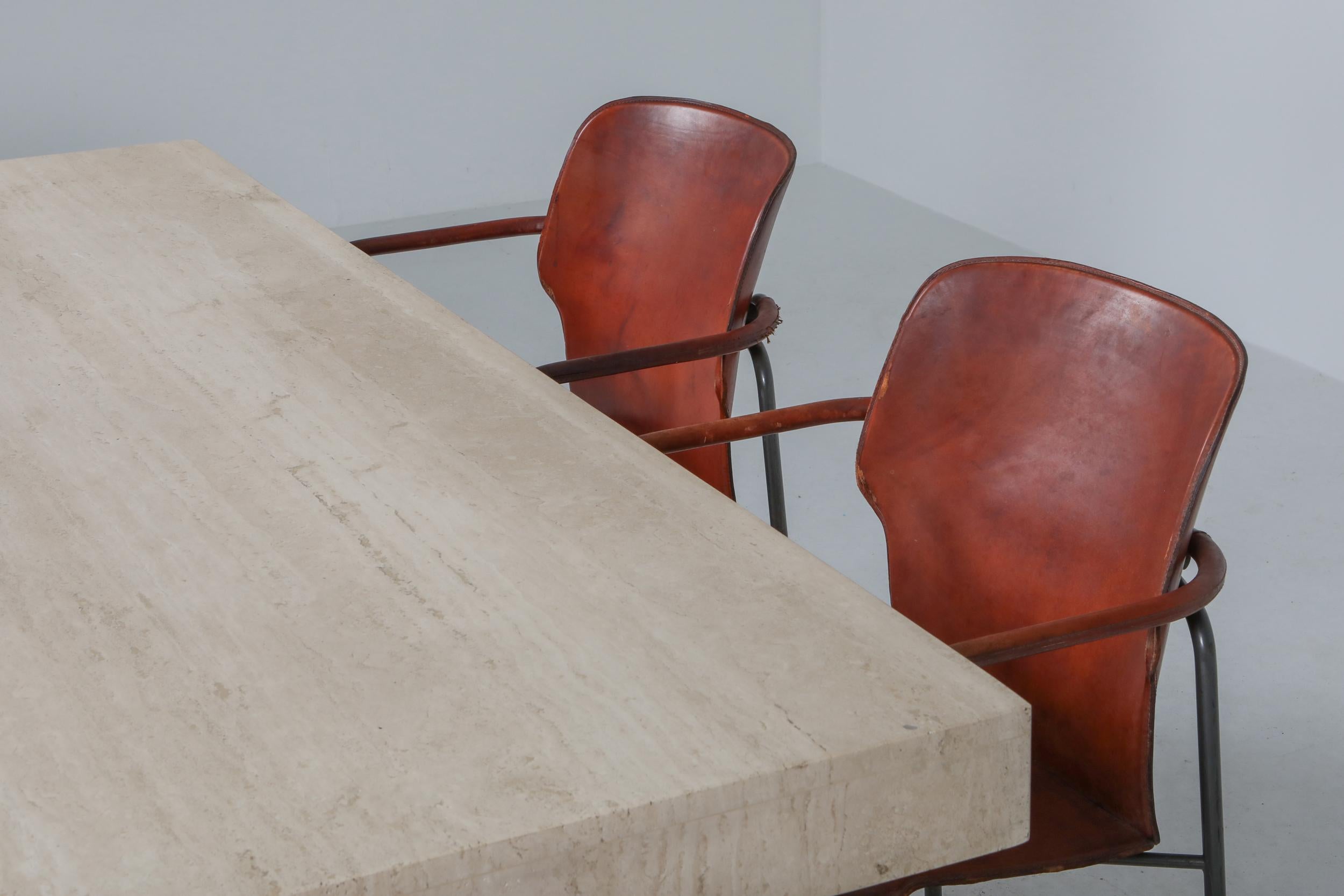 Carlo Scarpa Style Travertine Table or Writing Desk 4