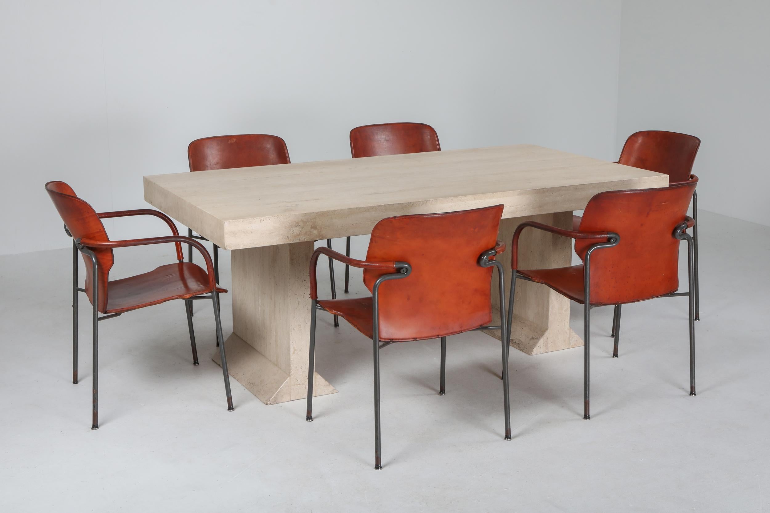 Carlo Scarpa Style Travertine Table or Writing Desk 2