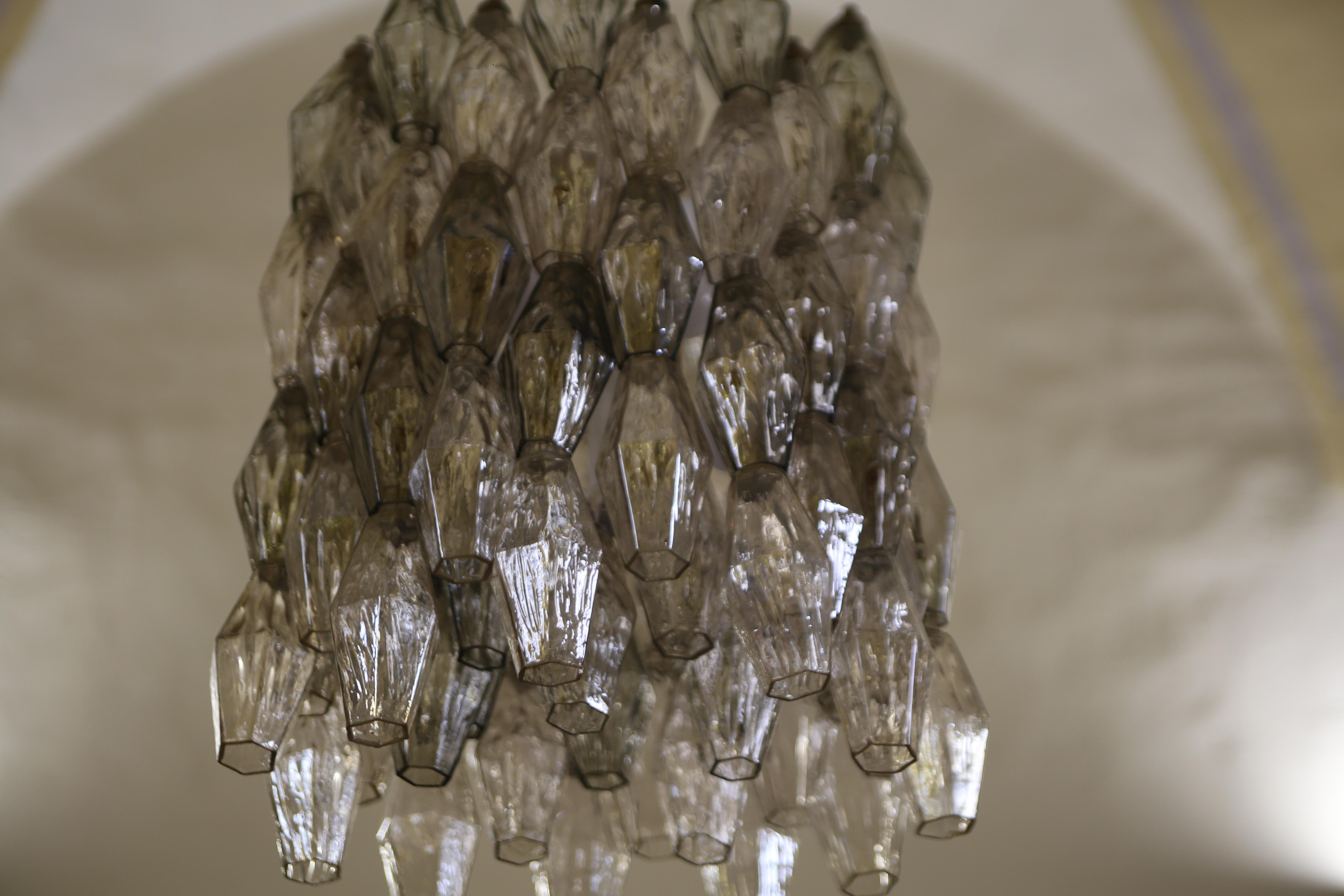 Mid-Century moderno Carlo Scarpa  Suspension lamp from the Poliedri series. 
