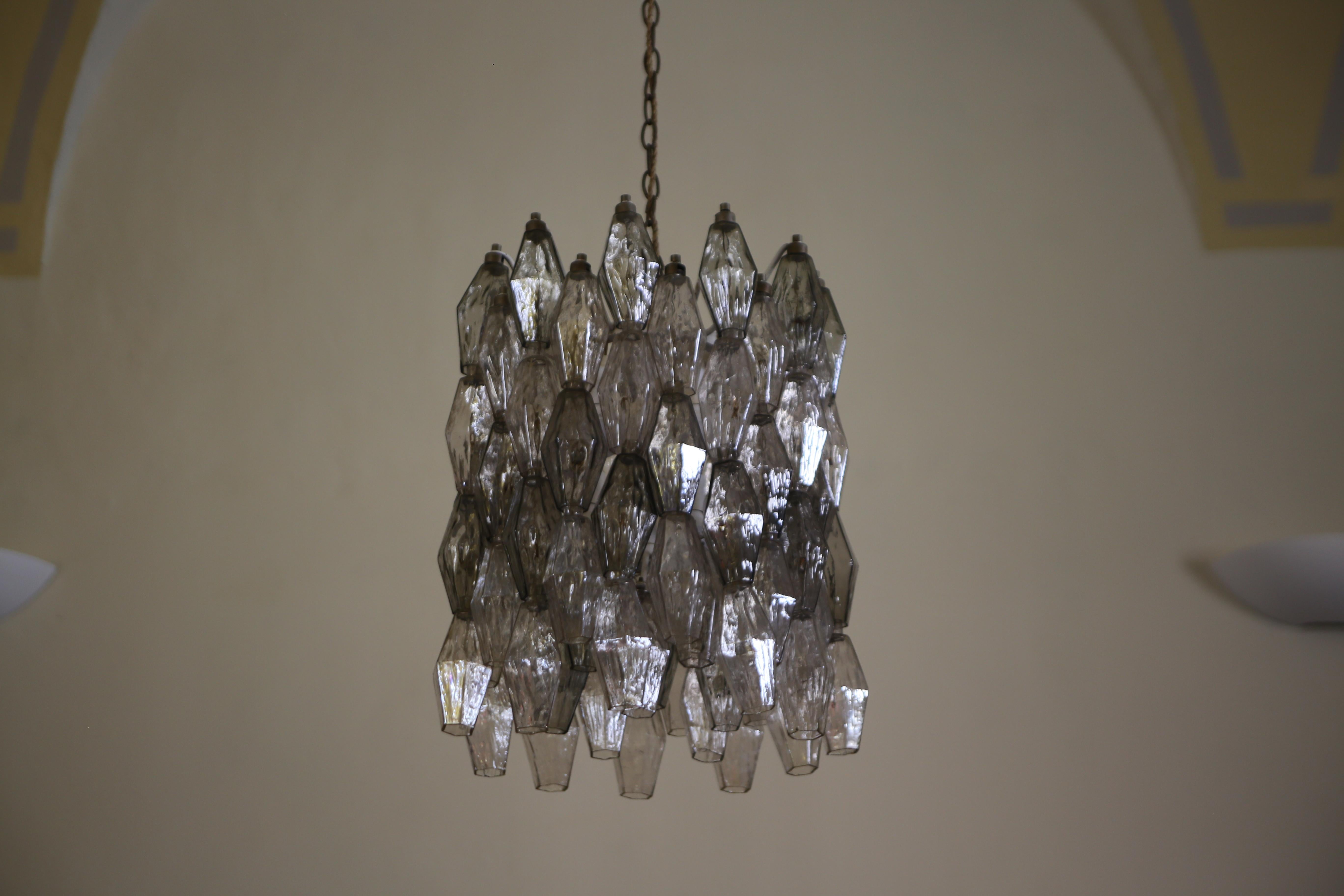 Italiano Carlo Scarpa  Suspension lamp from the Poliedri series. 