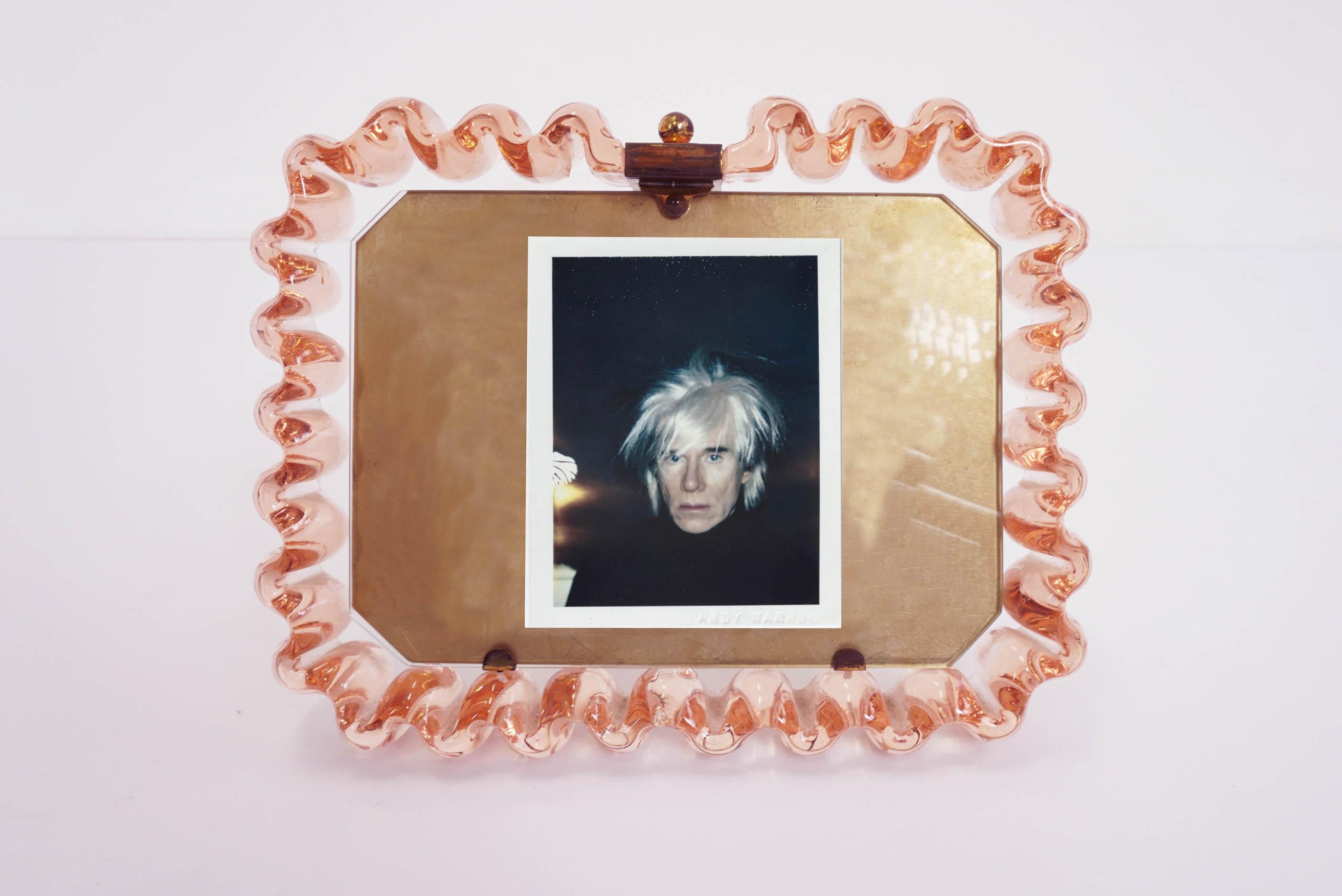 Super elegant and wery rare frame by Carlo Scarpa
1940, Venini Murano, Italy.