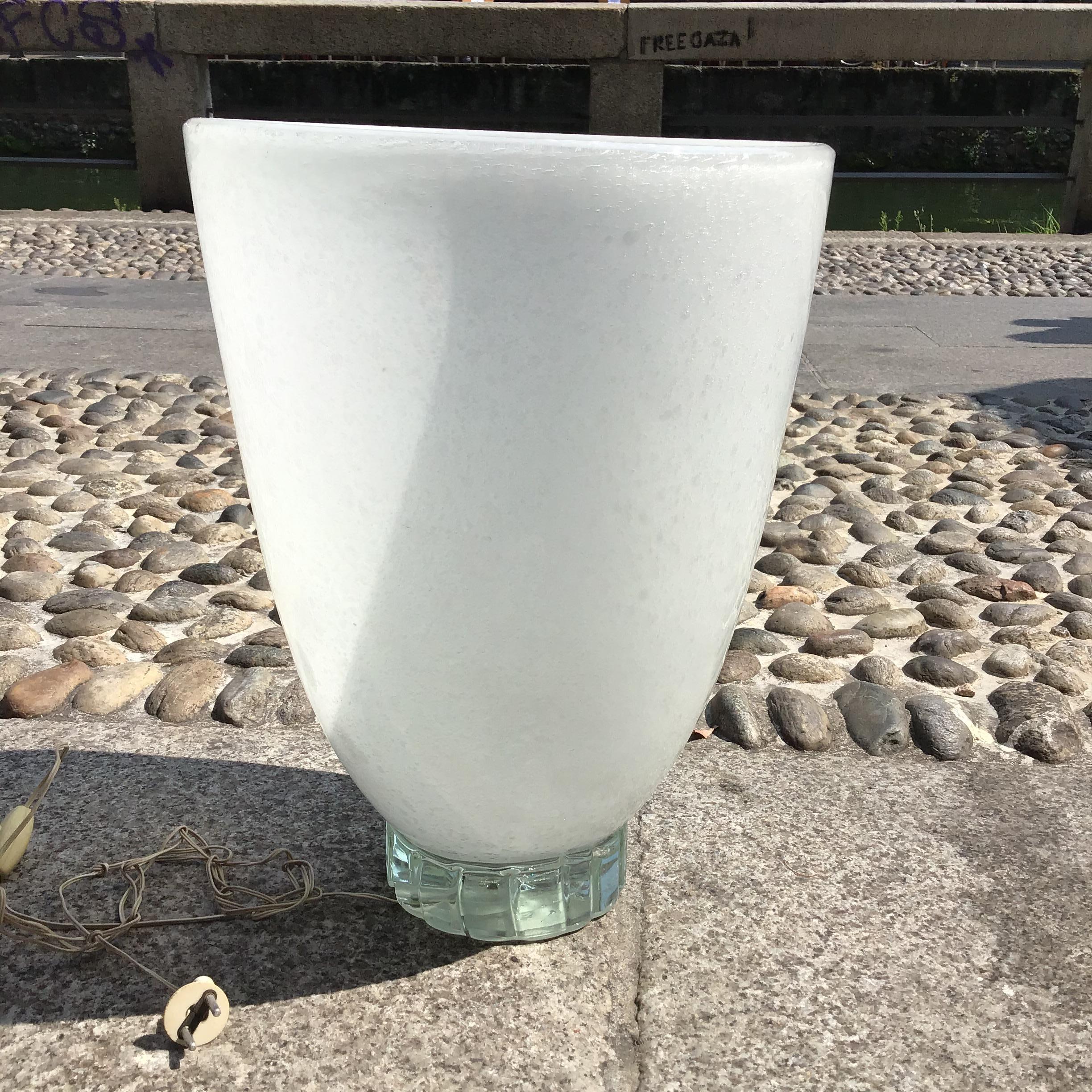 CARLO SCARPA VENINI LAMpADA DA TAVOLO VETRO DI MURANO 1940 ITALIA in vendita 1